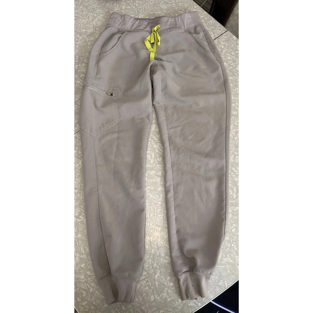 Figs Pants Women's Small Gray High Waisted  Cargo Jogger Scrub